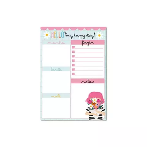 Bloco planner diario Happy Buque