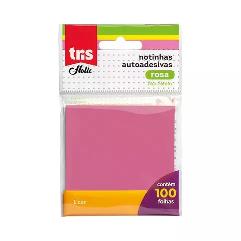 Nota Autoadesiva - Tris Holic Pop - 76x76MM - Rosa - 100 Fls