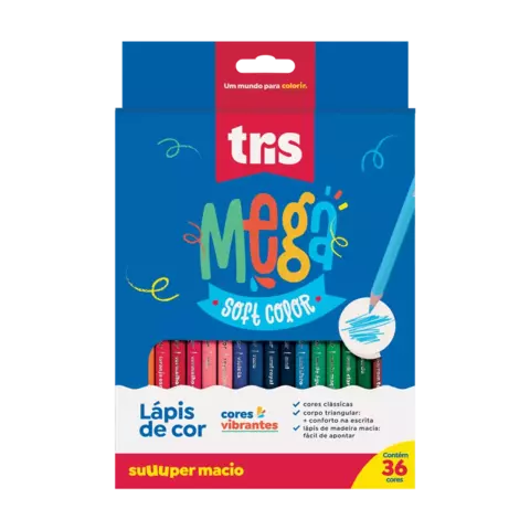 LAPIS COR TRIS MEGA SOFT 36 CORES