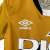 Kit Infantil Rayo Vallecano III 23/24 Umbro - Dourado com detalhes em preto e branco - Loja MR Sports