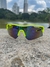 Óculos de Sol Esportivo Máscara Dante - Azul Espelhado Verde Neon - comprar online