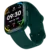 Smartwatch Pulse Wearzone verde com tela colorida mostrando hora, data, temperatura, bateria e acompanhamento de passos e batimentos cardíacos