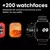 Mostradores do Smartwatch Redmi Watch 5 Active, destacando a variedade de mais de 200 watchfaces disponíveis.