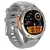 Smartwatch Brave GPS com tela digital colorida, pulseira cinza e resistência à água 5ATM