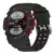 Smartwatch Thunder Wearzone preto com botões vermelhos, mostrando data, hora, passos e informações de clima na tela digital