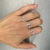 Anillo abrazo regulable con corazón de cubic. Plata 925