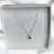 Cadena veneciana con corazón inflado y candado rojo (40 cm) Plata 925