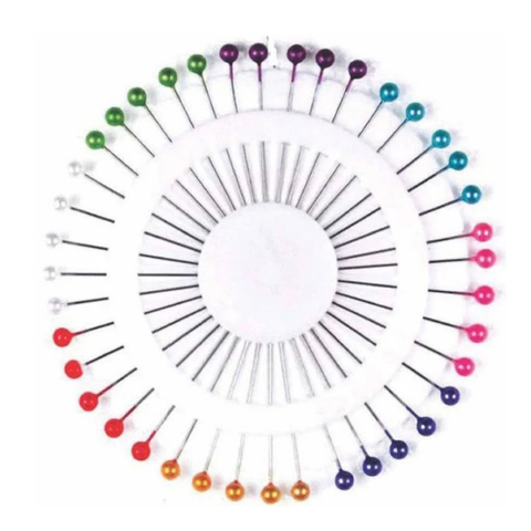 Alfinete de Cabeça Colorida Bola Para Costura - 40 Alfinetes