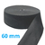 Elástico Preto 60mm Makro Central Rolo com 25 Metros