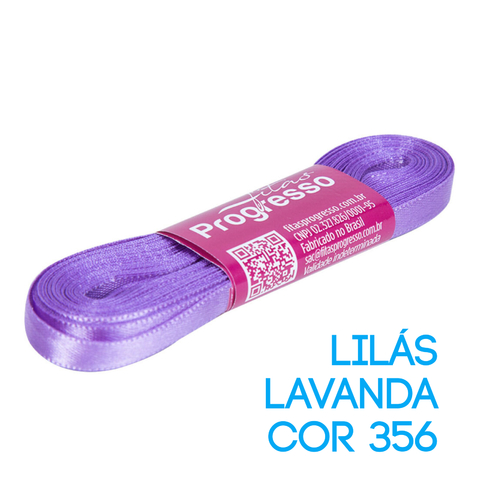 Fita de Cetim Progresso Nº 01 Peça 10 mt Lilás Lavanda (356)