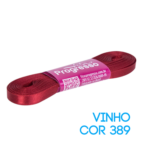 Fita de Cetim Progresso Nº 01 Peça 10 mt Vinho (389)