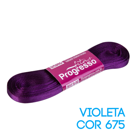 Fita de Cetim Progresso Nº 01 Peça 10 mt Violeta (675)