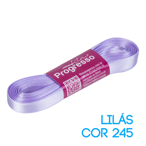 Fita de Cetim Progresso Nº 02 Peça 10 mt Lilás (245)