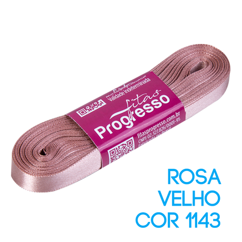 Fita de Cetim Progresso Nº 02 Peça 10 mt Rosa Velho (1143)