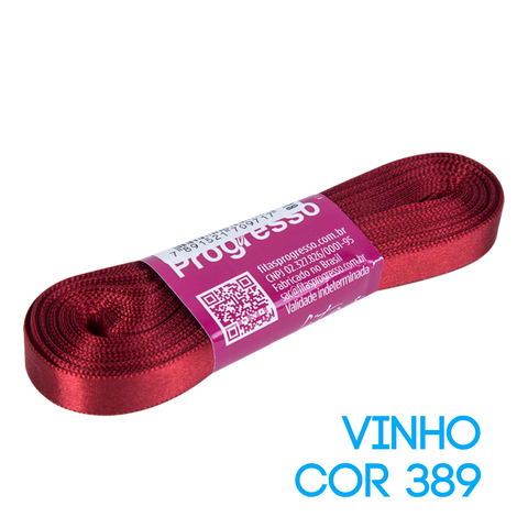 Fita de Cetim Progresso Nº 02 Peça 10 mt Vinho (389)