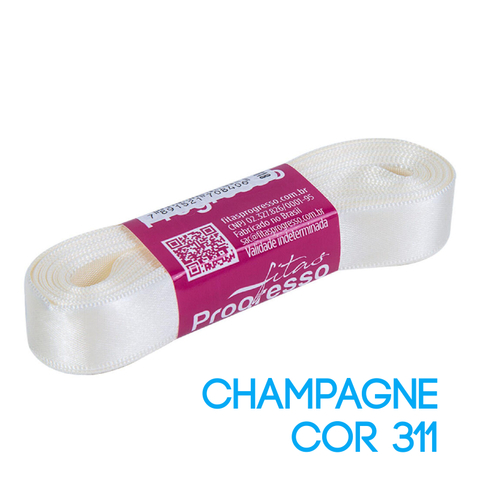 Fita de Cetim Progresso Nº 03 Peça 10 mt Champagne (311)