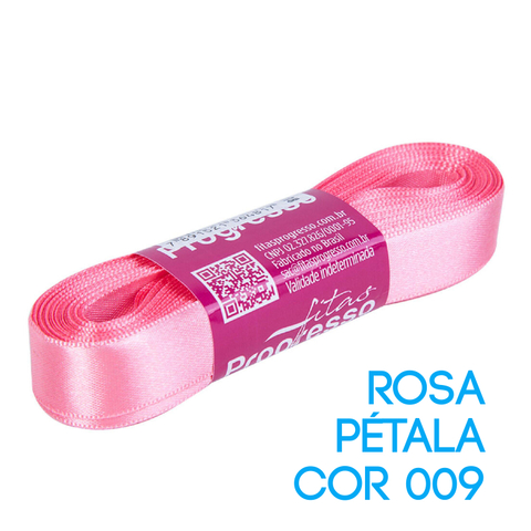 Fita de Cetim Progresso Nº 03 Peça 10 mt Rosa Pétala (009)
