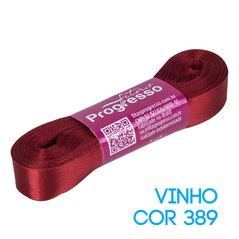Fita de Cetim Progresso Nº 03 Peça 10 mt Vinho (389)