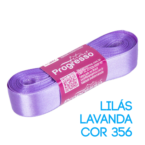 Fita de Cetim Progresso Nº 05 Peça 10 mt Lilás Lavanda (356)