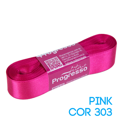 Fita de Cetim Progresso Nº 05 Peça 10 mt Pink (303)