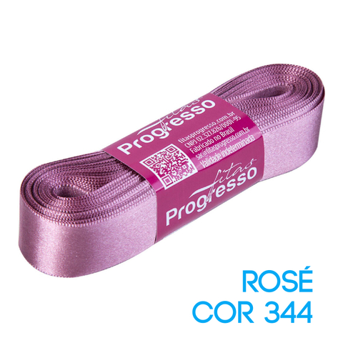 Fita de Cetim Progresso Nº 05 Peça 10 mt Rosé (344)