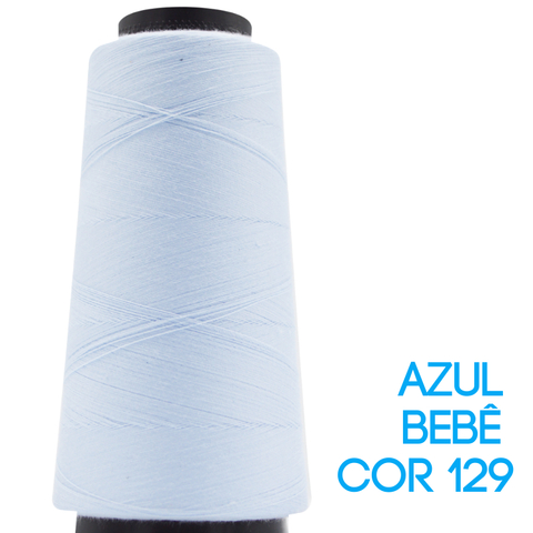 Linha P/ Costura Reta 120 Kron Cone 1500mts Azul Bebê (129)