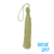 Pingente de Seda Tassel Bege Pct. c/ 10 Unid.