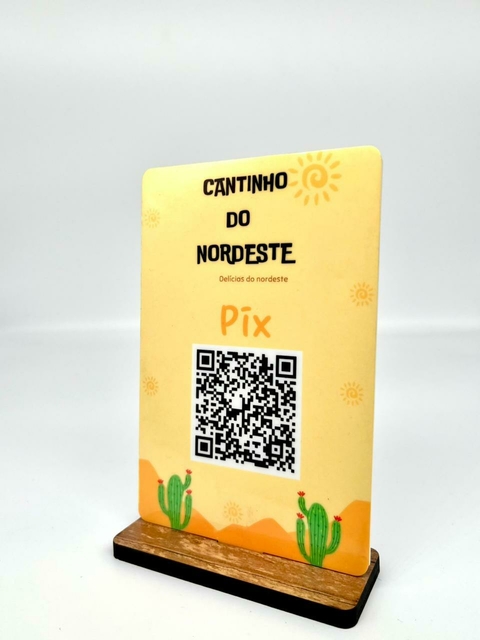 Plaquinha personalizada PIX, WIFI, Instagram ou Whatsapp