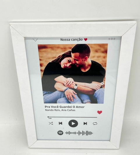 Quadro Personalizado com foto, data, quadro musical