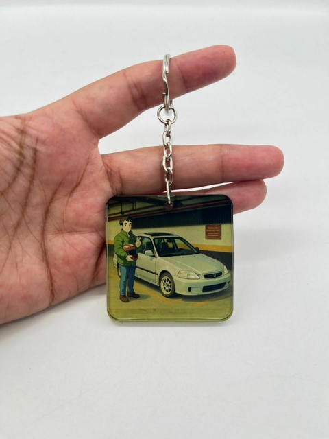 Chaveiro de acrílico Cristal personalizado quadrado