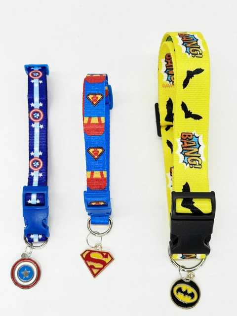 Coleiras PET Super Heroi