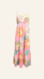 Vestido midi floral rosa - comprar online