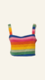 Top cropped listrado multicores - comprar online