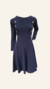 Vestido botões azul