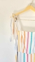Vestido midi listrado multicores - loja online