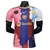 Camisa de futebol masculina Messi 25/26, com design especial, apresentando cores do Barcelona e da Argentina.