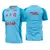 Camiseta de treino do CR Flamengo na cor azul, com patrocínios visíveis na frente e nas costas.