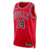 Camiseta regata masculina vermelha do Chicago Bulls, com o número 14 e logo da Nike.