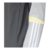 Detalhe da jaqueta corta-vento masculina Atlético Mineiro 24/25, mostrando a manga cinza com detalhes em amarelo e listras brancas.