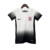 Camisa torcedor feminina do Corinthians com design em degradê, branca e preta, e logo do time.