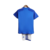 Kit infantil Cruzeiro I 24/25 da Adidas, na cor azul, com camisa e short em exibição.