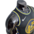 Camiseta regata preta do Golden State Warriors, fabricada pela Nike, com detalhes em azul e amarelo.