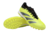Chuteira Society Adidas Predator 24 Elite Low Unissex na cor amarelo com detalhes em preto, exibindo sola e design aerodinâmico.