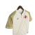 Camisa feminina do Vasco da Gama III 24/25, na cor bege, com detalhes em vermelho e logo da Kappa.