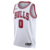 Camiseta regata masculina da NBA, Chicago Bulls, na cor branca com detalhes em vermelho.
