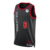 Camiseta regata masculina preta do Chicago Bulls, fabricada pela Nike, com detalhes em vermelho e número 6.