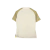 Camisa feminina do Vasco da Gama III 24/25 na cor bege, vista traseira, com detalhes em verde claro e fitas nas mangas.