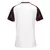 Camisa feminina branca do Flamengo modelo II 25/26 com detalhes em vermelho e preto nas mangas e logos bordados