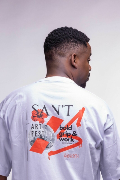 Camiseta Branca Disco BOOMBOX