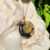 Colar Orgonite - Flor da Vida com Estrela de Davi (Ônix Negra e Citrino)